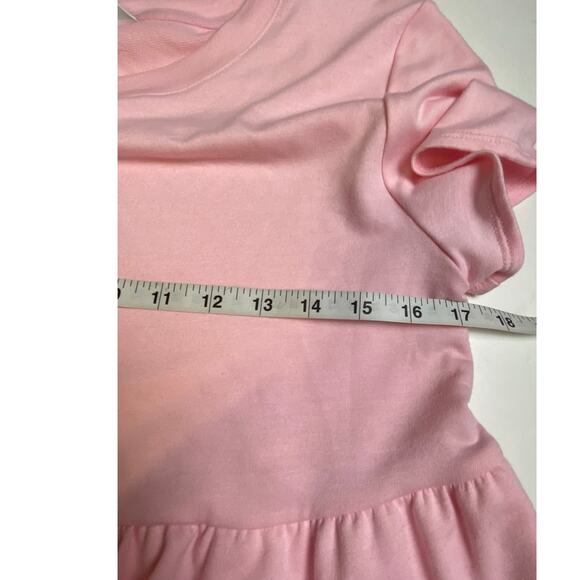 Crown & Ivy Women's Meadow Pink Tiered Ruffle Terry Jersey Dress Size Small - Picture 5 of 8